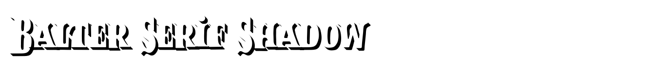 Balter Serif Shadow